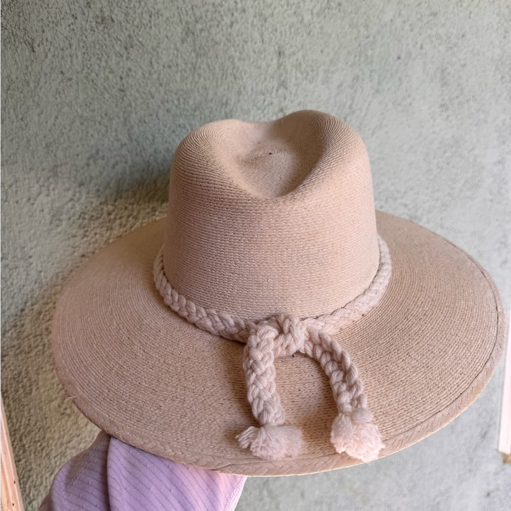 Women's Cream Wide Brim Braided Rope Fedora Hat - Picture 15 of 15